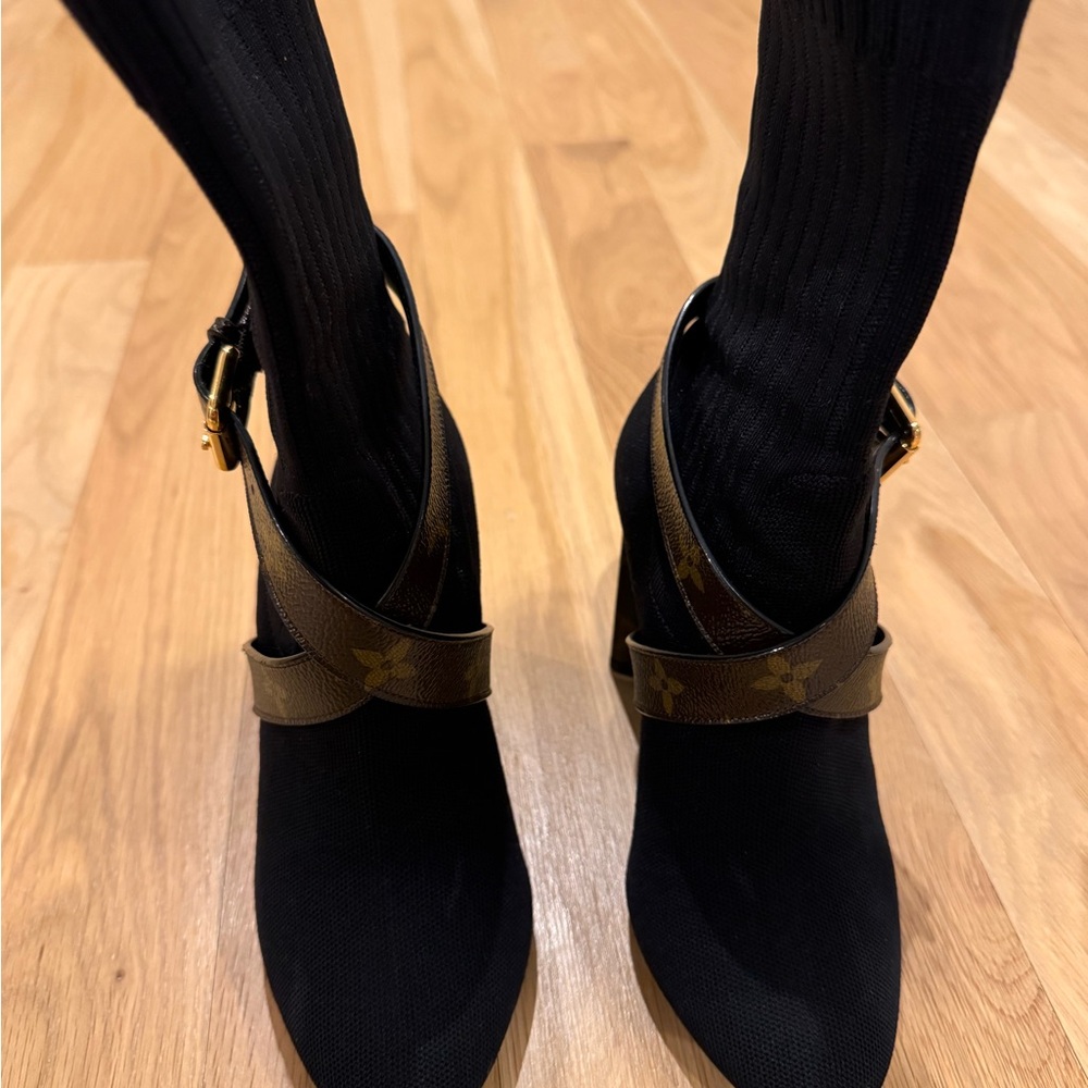 Louis Vuitton Monogrammed Sock Boots - Picture 3 of 7